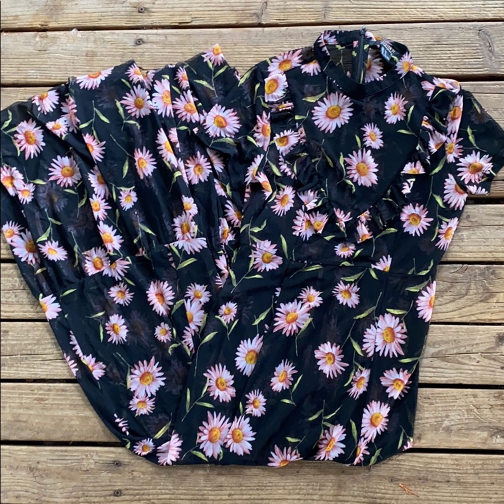 Forever 21 mesh floral dress